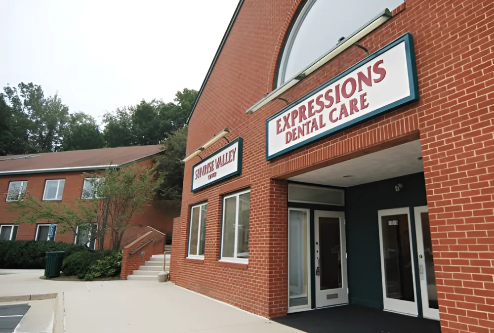 The entrance to Expressions Dental Care on Sunrise Valley Drive in Reston